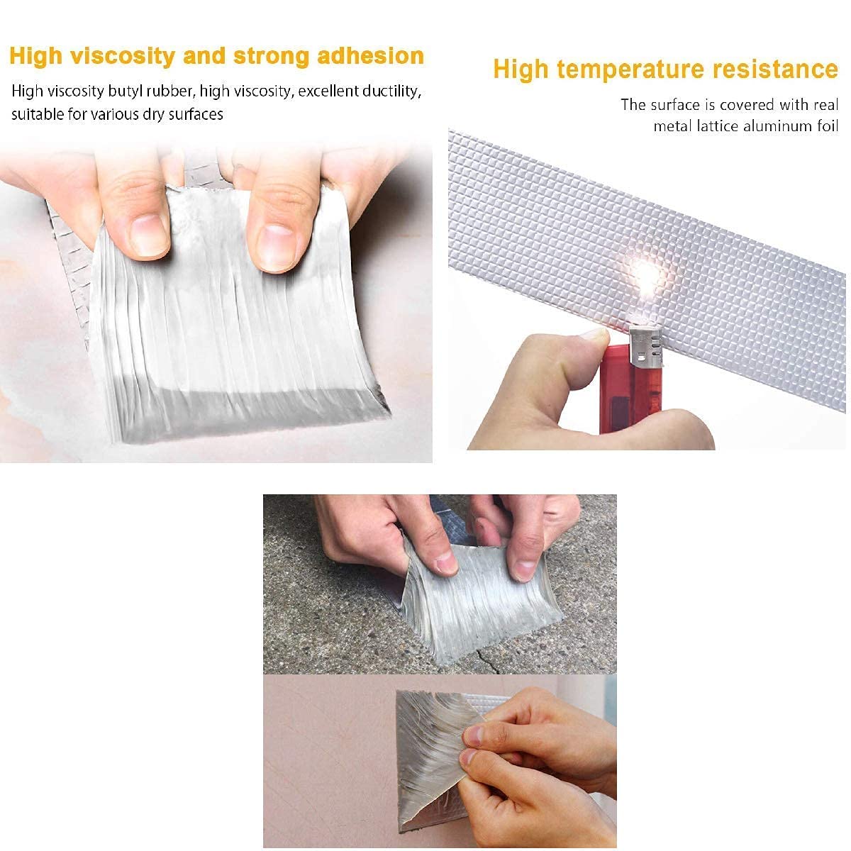 PACK OF 2, Super Strong Adhesive Waterproof tape Permanent Repair Roof Water Leakage