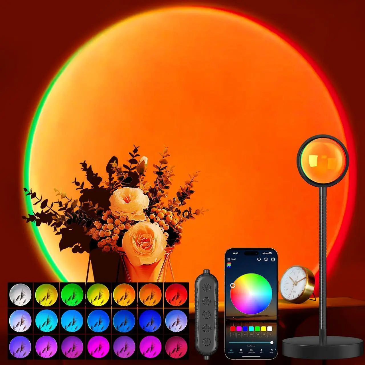 Sunset Lamp by Veyora™ with 16 Colors in 1, with Remote (PREMIUM QUALITY)