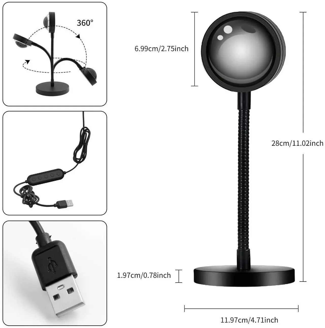 Sunset Lamp by Veyora™ with 16 Colors in 1, with Remote (PREMIUM QUALITY)